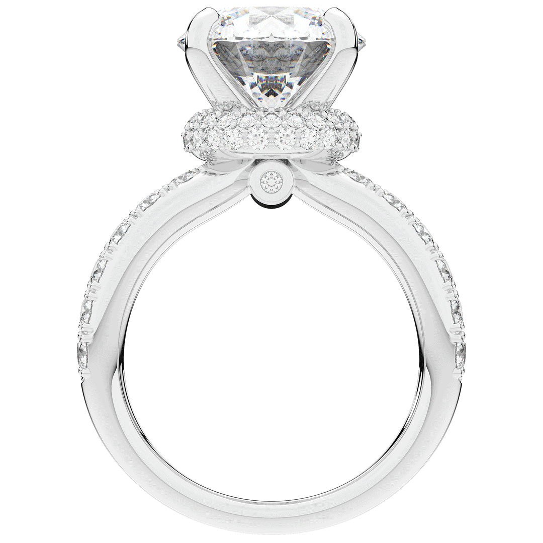 6.25CT.TW ROUND LAB DIAMOND ENGAGEMENT RING - Nazarelle