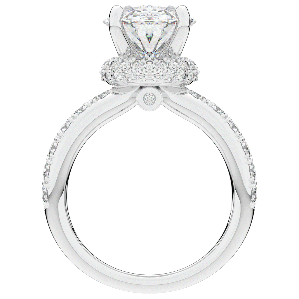 6.25CT.TW OVAL LAB DIAMOND ENGAGEMENT RING - Nazarelle