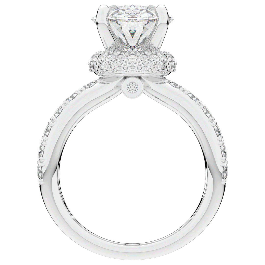 6.25CT.TW OVAL LAB DIAMOND ENGAGEMENT RING - Nazarelle