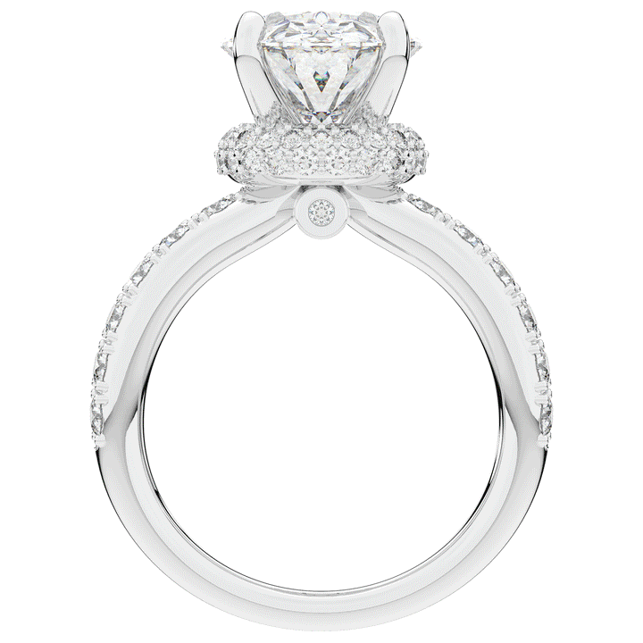 6.25CT.TW OVAL LAB DIAMOND ENGAGEMENT RING - Nazarelle