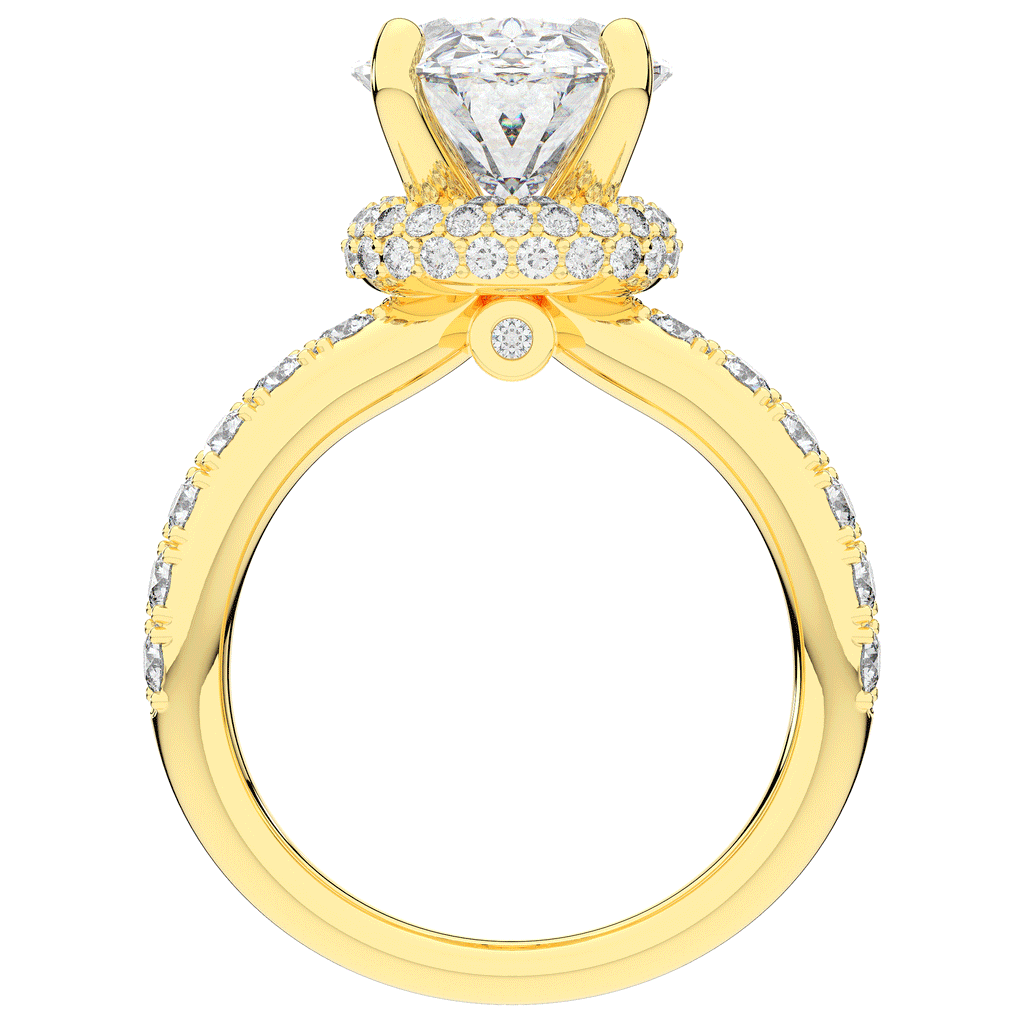 6.25CT.TW OVAL LAB DIAMOND ENGAGEMENT RING - Nazarelle