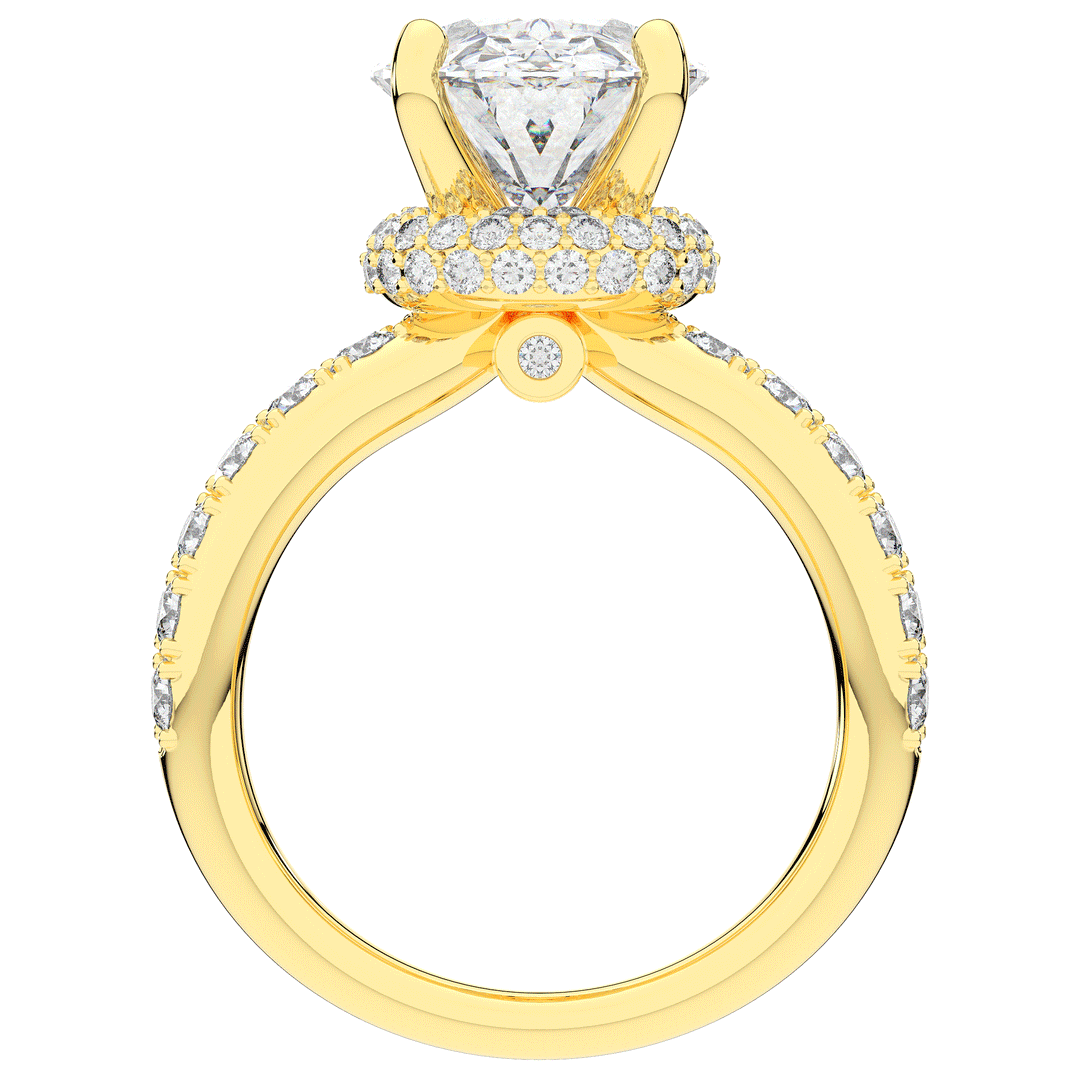 6.25CT.TW OVAL LAB DIAMOND ENGAGEMENT RING - Nazarelle