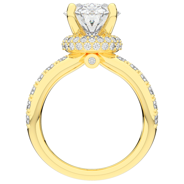 6.25CT.TW OVAL LAB DIAMOND ENGAGEMENT RING - Nazarelle