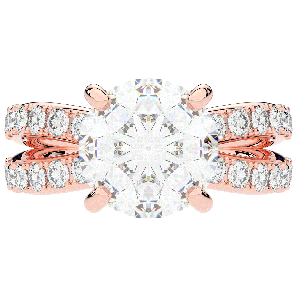 6.25CT.TW ROUND LAB DIAMOND ENGAGEMENT RING - Nazarelle