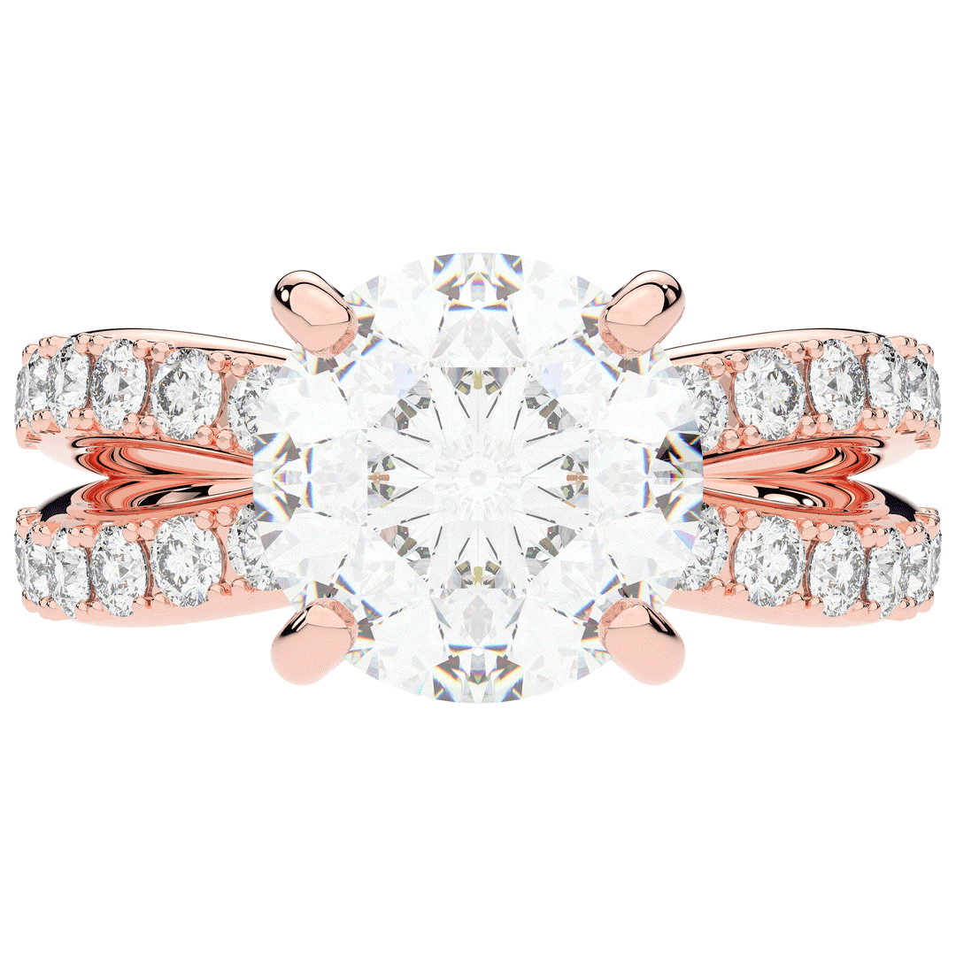 6.25CT.TW ROUND LAB DIAMOND ENGAGEMENT RING - Nazarelle