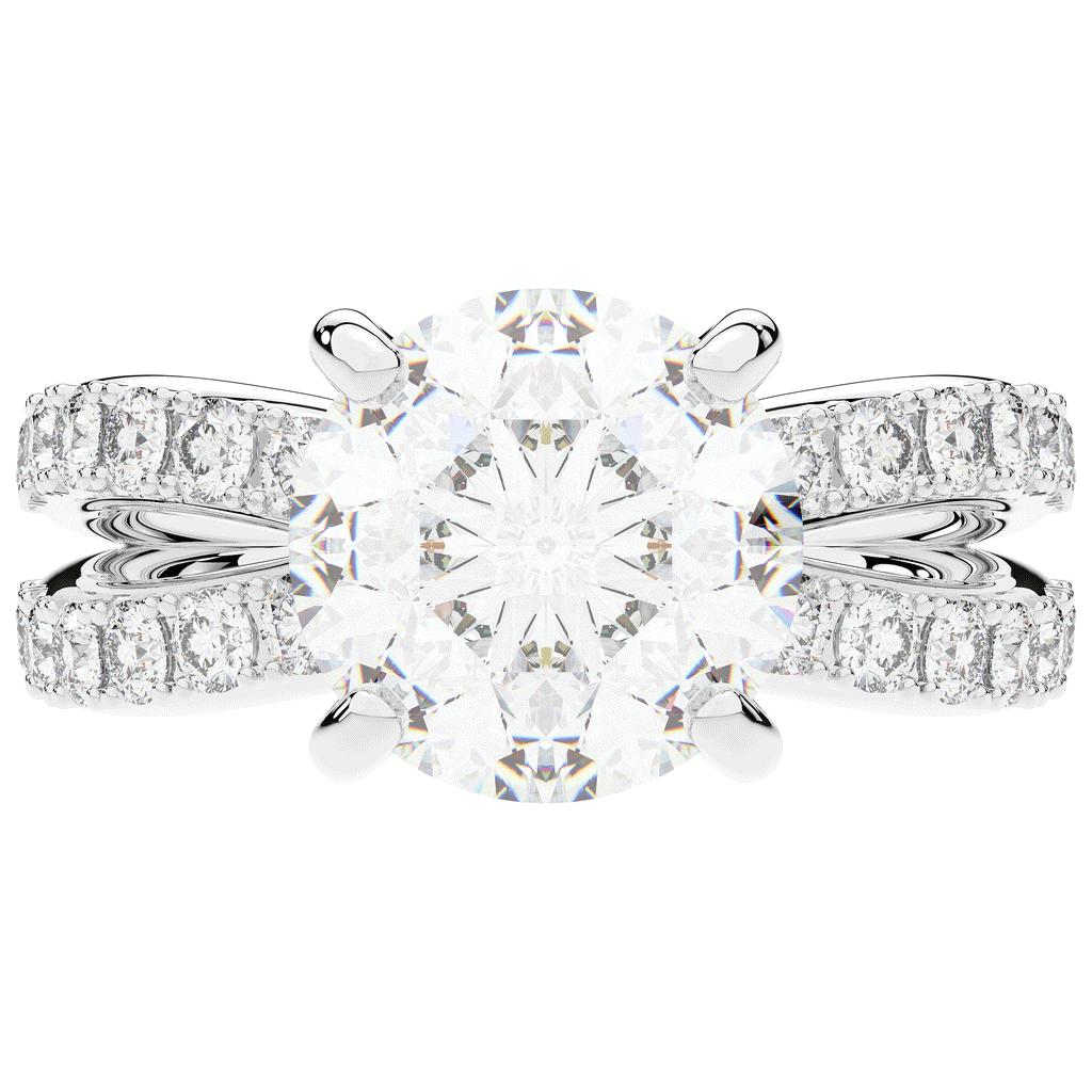 6.25CT.TW ROUND LAB DIAMOND ENGAGEMENT RING - Nazarelle