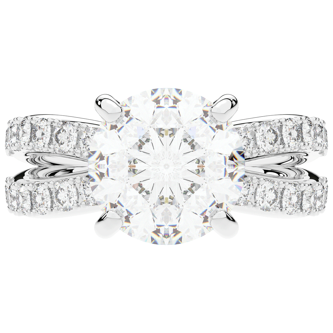 6.25CT.TW ROUND LAB DIAMOND ENGAGEMENT RING - Nazarelle