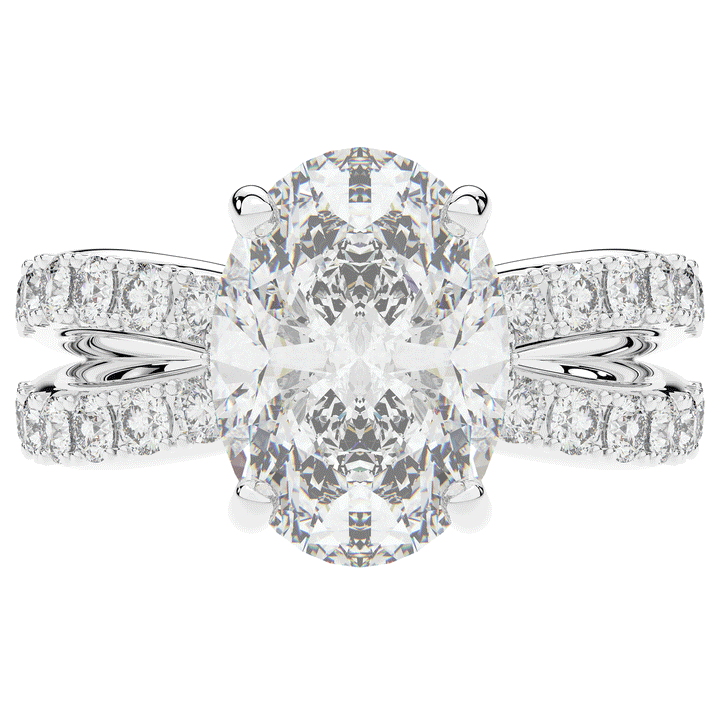 6.25CT.TW OVAL LAB DIAMOND ENGAGEMENT RING - Nazarelle