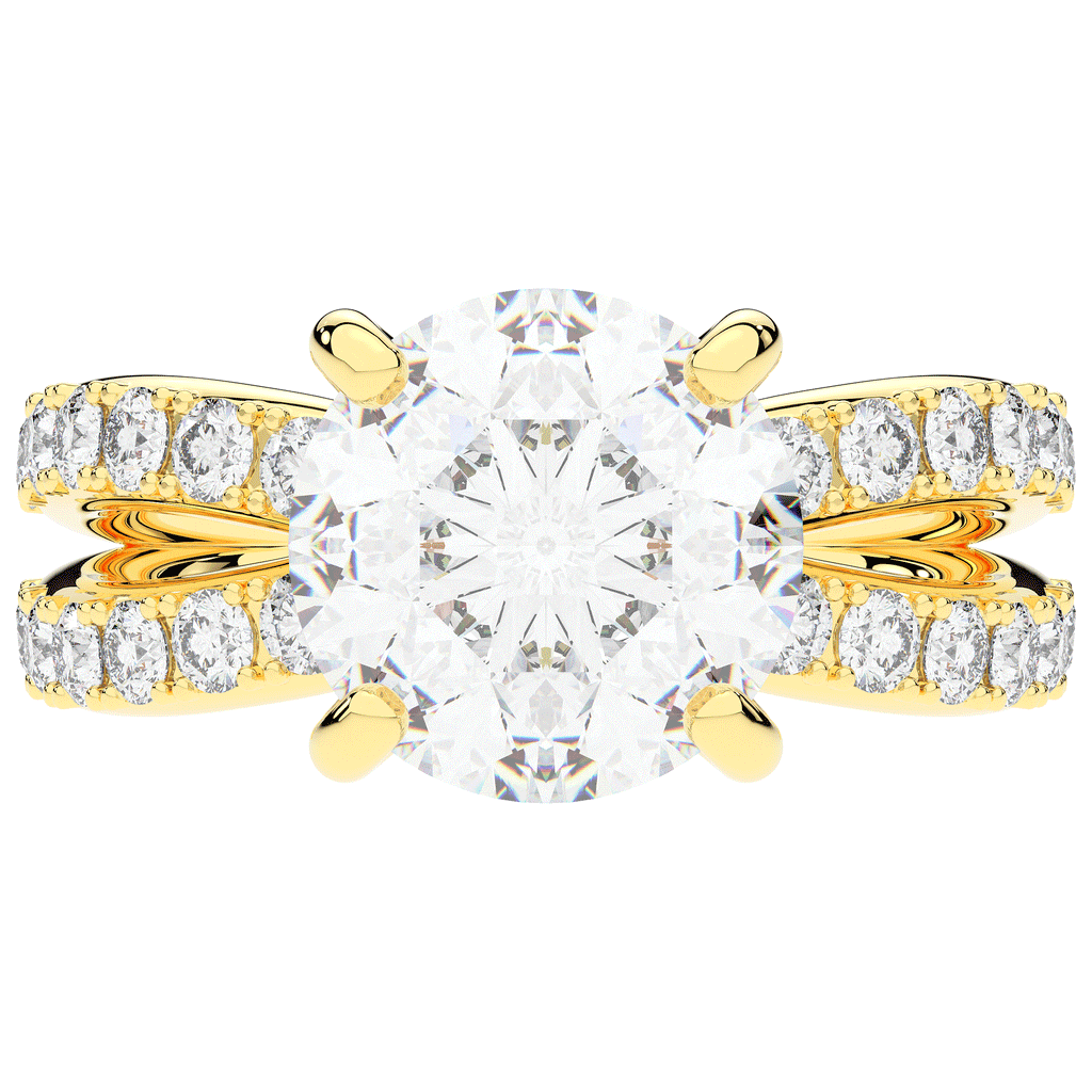 6.25CT.TW ROUND LAB DIAMOND ENGAGEMENT RING - Nazarelle