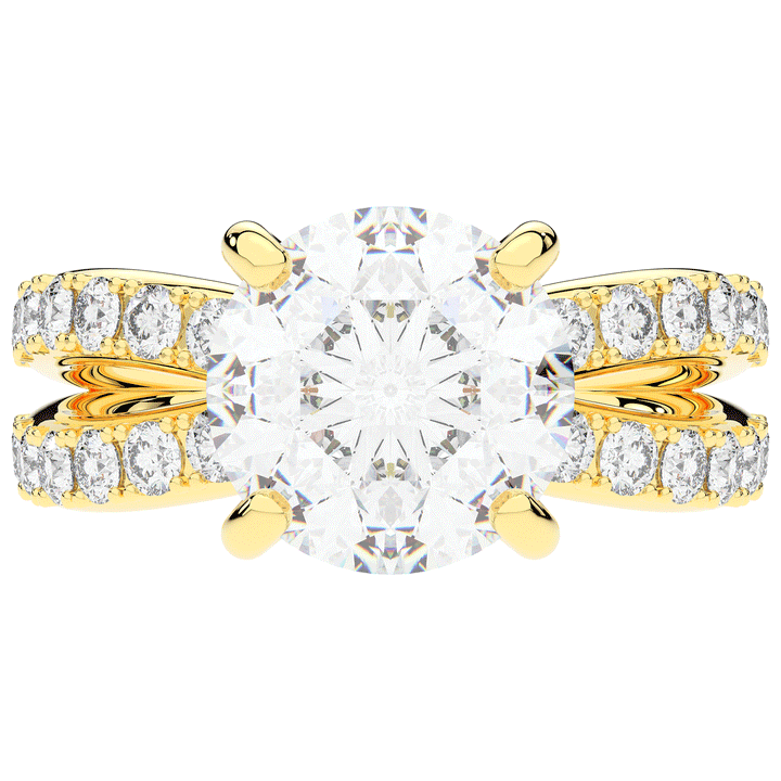 6.25CT.TW ROUND LAB DIAMOND ENGAGEMENT RING - Nazarelle