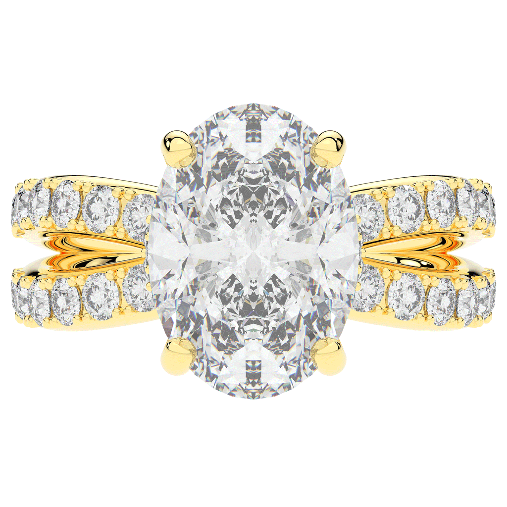 6.25CT.TW OVAL LAB DIAMOND ENGAGEMENT RING - Nazarelle