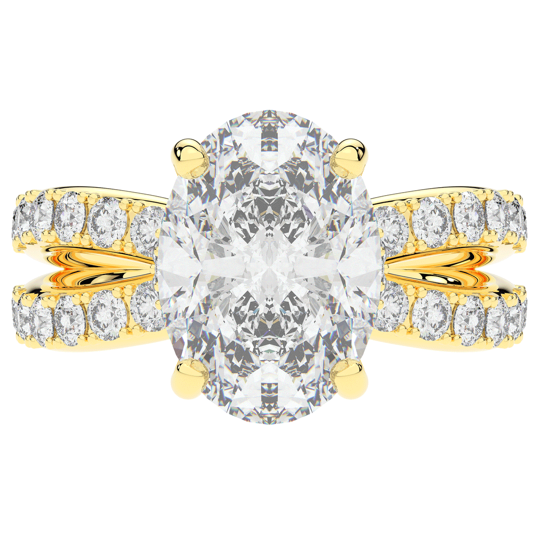 6.25CT.TW OVAL LAB DIAMOND ENGAGEMENT RING - Nazarelle