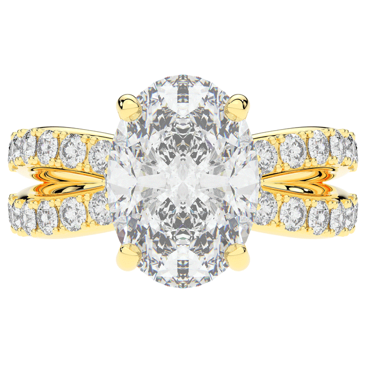 6.25CT.TW OVAL LAB DIAMOND ENGAGEMENT RING - Nazarelle