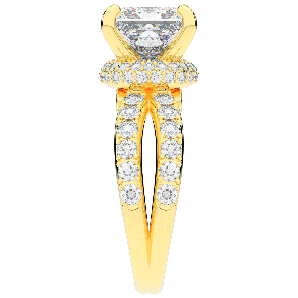 5.25CT.TW PRINCESS LAB DIAMOND ENGAGEMENT RING - Nazarelle
