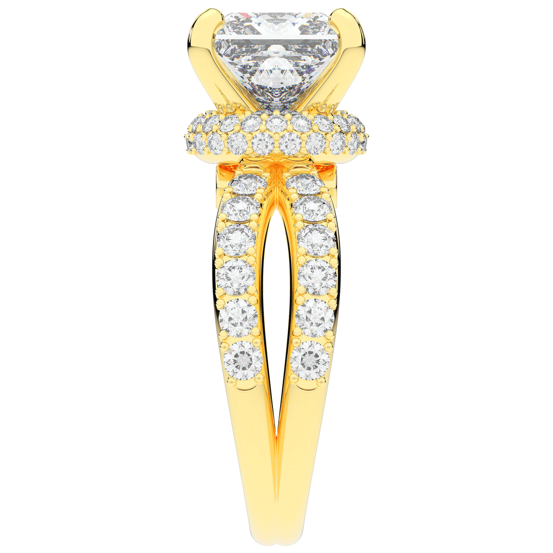 5.25CT.TW PRINCESS LAB DIAMOND ENGAGEMENT RING - Nazarelle
