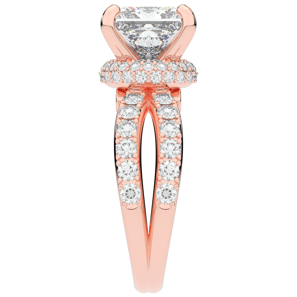 5.25CT.TW PRINCESS LAB DIAMOND ENGAGEMENT RING - Nazarelle