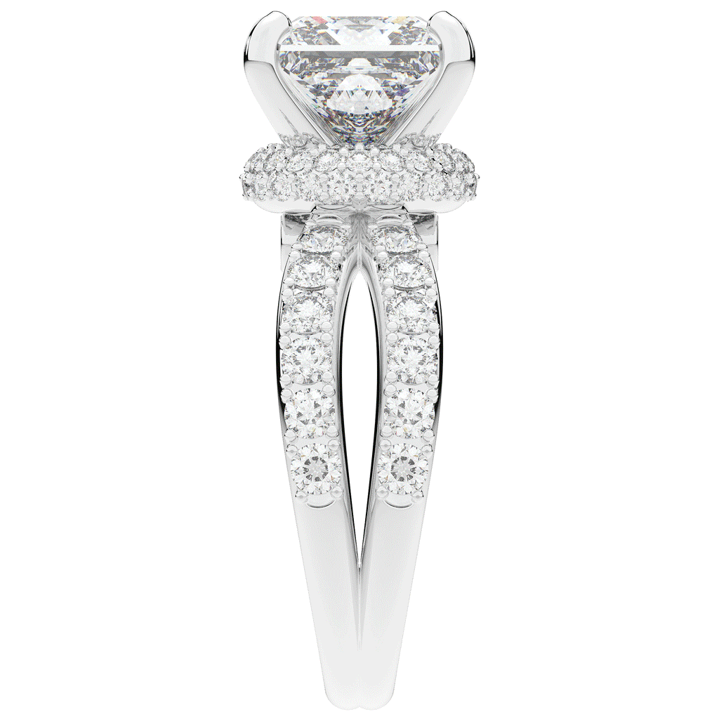 5.25CT.TW PRINCESS LAB DIAMOND ENGAGEMENT RING - Nazarelle