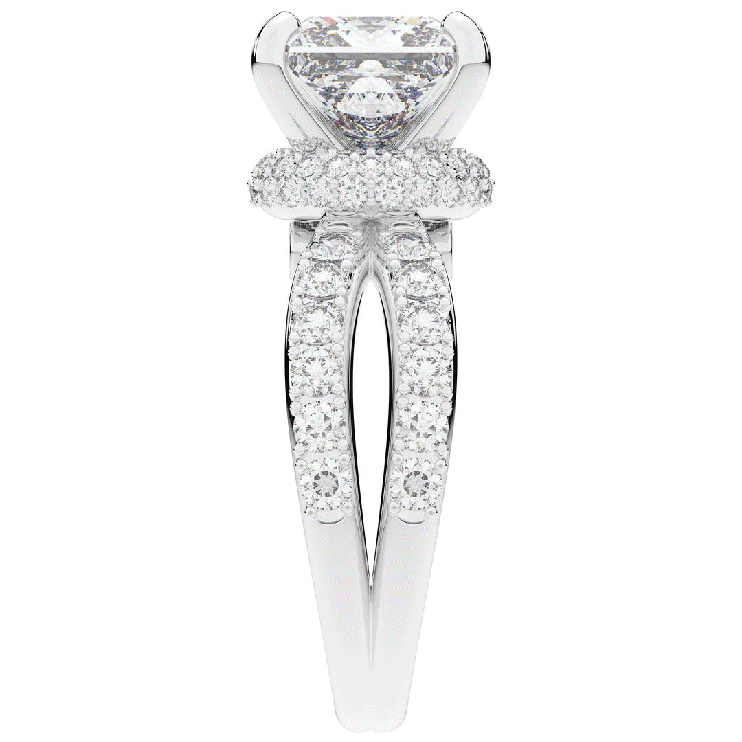 5.25CT.TW PRINCESS LAB DIAMOND ENGAGEMENT RING - Nazarelle