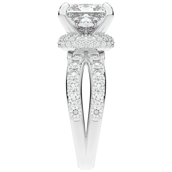 5.25CT.TW PRINCESS LAB DIAMOND ENGAGEMENT RING - Nazarelle