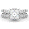 5.25CT.TW PRINCESS LAB DIAMOND ENGAGEMENT RING - Nazarelle