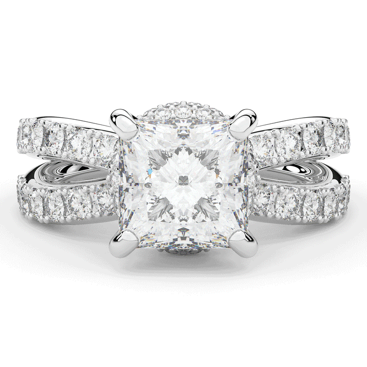 5.25CT.TW PRINCESS LAB DIAMOND ENGAGEMENT RING - Nazarelle
