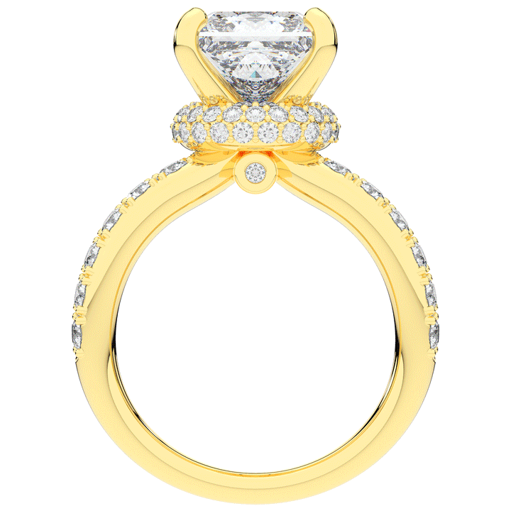 5.25CT.TW PRINCESS LAB DIAMOND ENGAGEMENT RING - Nazarelle