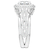2.85CT.TW ROUND LAB DIAMOND HALO TWO TONE ENGAGEMENT RING - Nazarelle