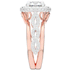 2.85CT.TW ROUND LAB DIAMOND HALO TWO TONE ENGAGEMENT RING - Nazarelle