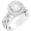 2.85CT.TW ROUND LAB DIAMOND HALO TWO TONE ENGAGEMENT RING - Nazarelle