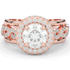 2.85CT.TW ROUND LAB DIAMOND HALO TWO TONE ENGAGEMENT RING - Nazarelle