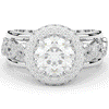 2.85CT.TW ROUND LAB DIAMOND HALO TWO TONE ENGAGEMENT RING - Nazarelle