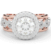 2.85CT.TW ROUND LAB DIAMOND HALO TWO TONE ENGAGEMENT RING - Nazarelle
