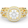 2.85CT.TW ROUND LAB DIAMOND HALO TWO TONE ENGAGEMENT RING - Nazarelle