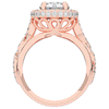 2.85CT.TW ROUND LAB DIAMOND HALO TWO TONE ENGAGEMENT RING - Nazarelle