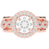 2.85CT.TW ROUND LAB DIAMOND HALO TWO TONE ENGAGEMENT RING - Nazarelle