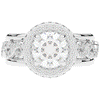 2.85CT.TW ROUND LAB DIAMOND HALO TWO TONE ENGAGEMENT RING - Nazarelle