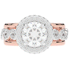 2.85CT.TW ROUND LAB DIAMOND HALO TWO TONE ENGAGEMENT RING - Nazarelle