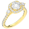 1.75CT.TW ROUND LAB DIAMOND HALO ENGAGEMENT RING - Nazarelle