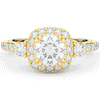 1.75CT.TW ROUND LAB DIAMOND HALO ENGAGEMENT RING - Nazarelle