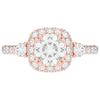1.75CT.TW ROUND LAB DIAMOND HALO ENGAGEMENT RING - Nazarelle