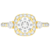 1.75CT.TW ROUND LAB DIAMOND HALO ENGAGEMENT RING - Nazarelle