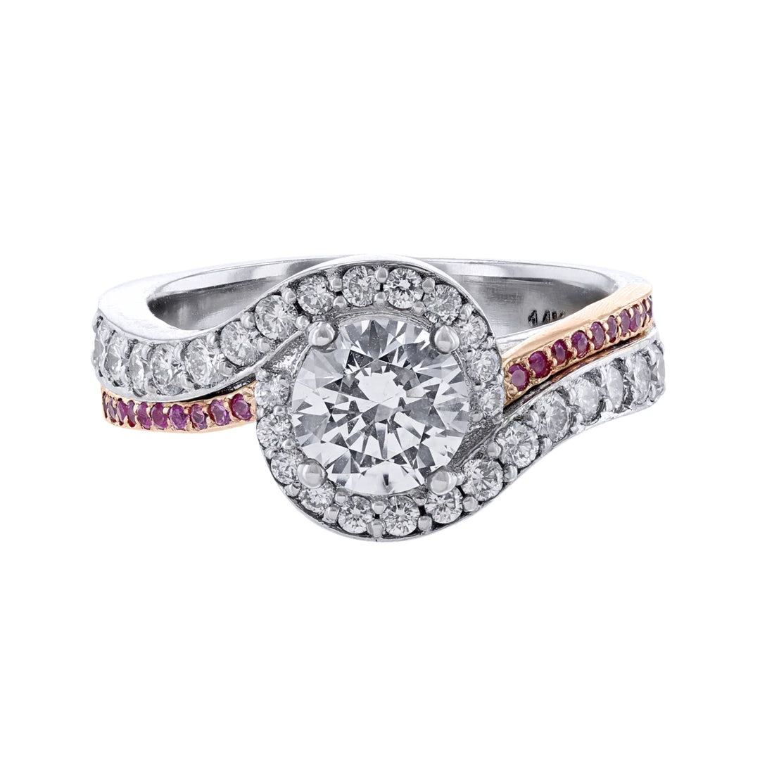 2 Carat Lab Grown Halo Diamond Engagement Ring