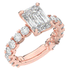 4.35CT.TW EMERALD CUT LAB DIAMOND ENGAGEMENT RING - Nazarelle