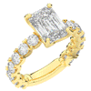4.35CT.TW EMERALD CUT LAB DIAMOND ENGAGEMENT RING - Nazarelle