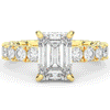 4.35CT.TW EMERALD CUT LAB DIAMOND ENGAGEMENT RING - Nazarelle