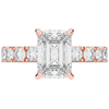 4.35CT.TW EMERALD CUT LAB DIAMOND ENGAGEMENT RING - Nazarelle