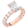 4.35CT.TW EMERALD CUT LAB DIAMOND ENGAGEMENT RING - Nazarelle