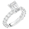 4.35CT.TW EMERALD CUT LAB DIAMOND ENGAGEMENT RING - Nazarelle