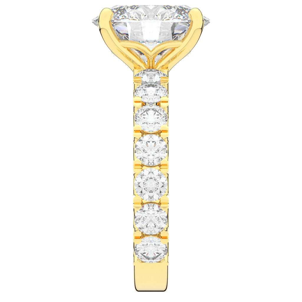 4.35CT.TW OVAL LAB DIAMOND ENGAGEMENT RING - Nazarelle