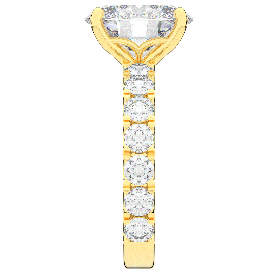 4.35CT.TW OVAL LAB DIAMOND ENGAGEMENT RING - Nazarelle